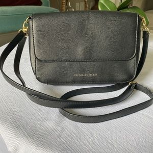 Victoria’s Secret pleather purse black